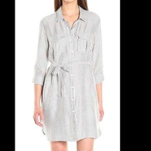 Soft Joie Button Down Dress with Tie Waist